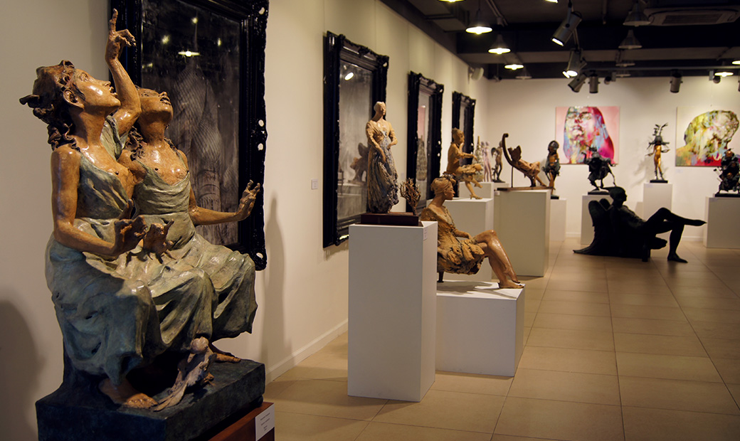 The Elena Gromova Gallery is a contemporary art space that includes a unique combination of sculpture, painting, art objects and art dolls.